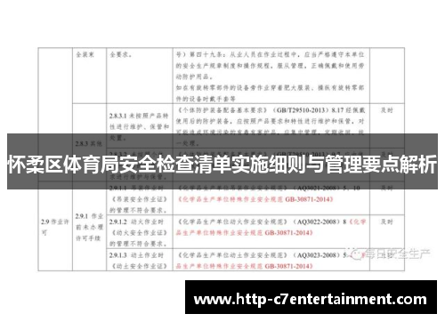 怀柔区体育局安全检查清单实施细则与管理要点解析