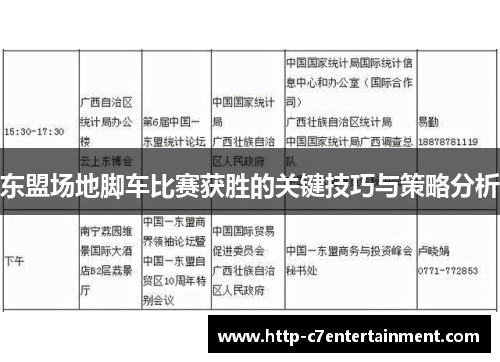 东盟场地脚车比赛获胜的关键技巧与策略分析