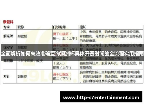 全面解析如何高效准确查询澳洲杯具体开赛时间的全流程实用指南 全面解析如何高效准确查询澳洲杯具体开赛时间的全流程实用指南